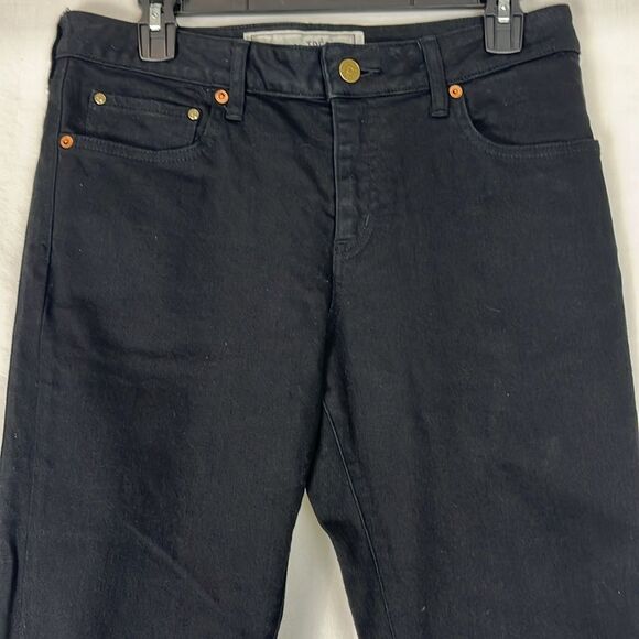 Tu es mon TRESOR EDGE Black Jeans Straight Leg w/ Bell Bottom Ruffle - Picture 2 of 9